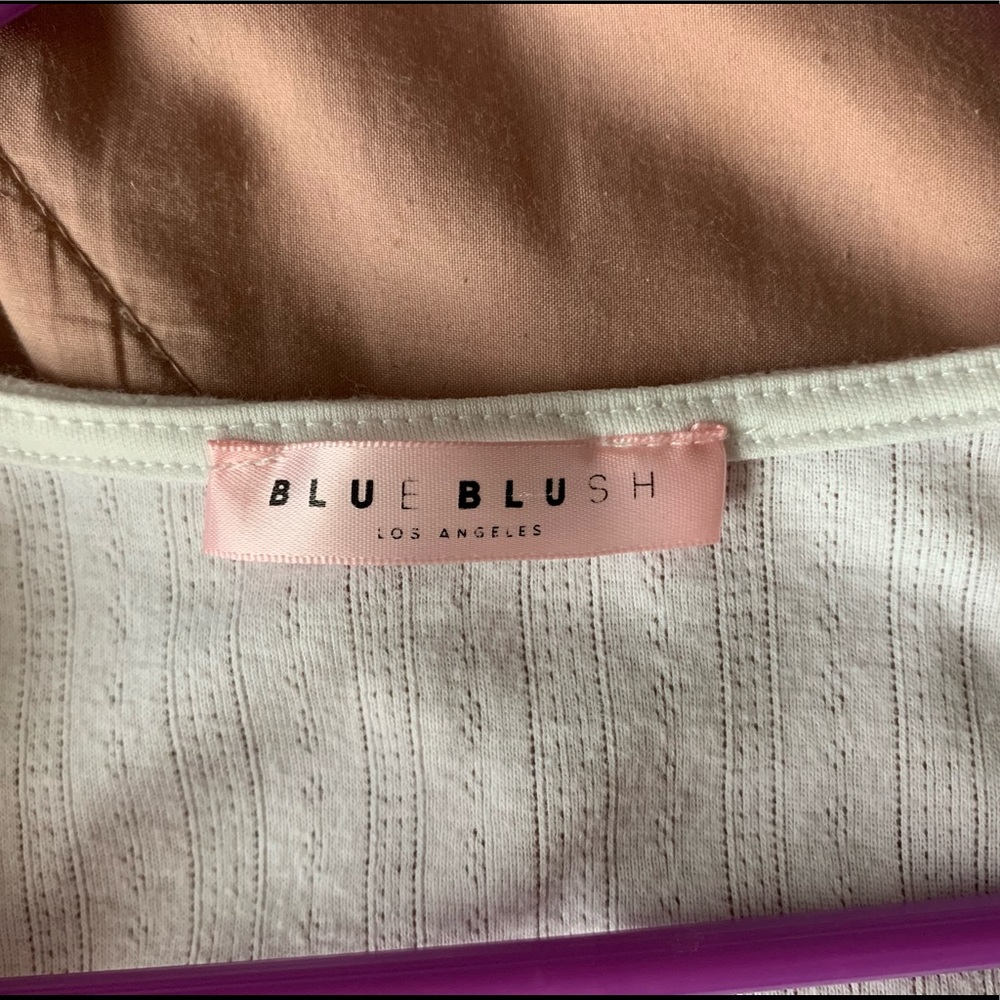 White Adjustable V Neck Top